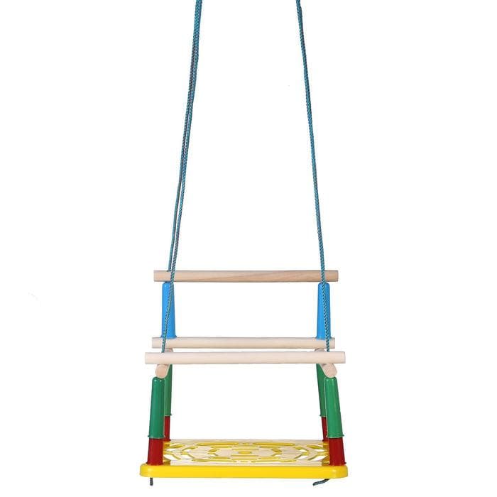 Качели подвесные, пластмассовые, сиденье 33×22 см, цвет МИКС