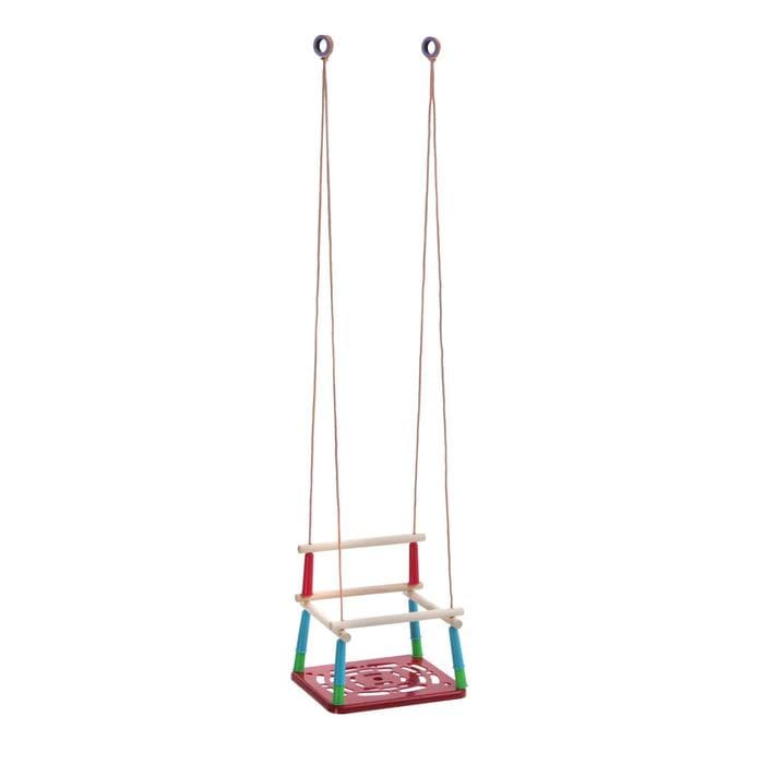 Качели подвесные, пластмассовые, сиденье 33×22 см, цвет МИКС