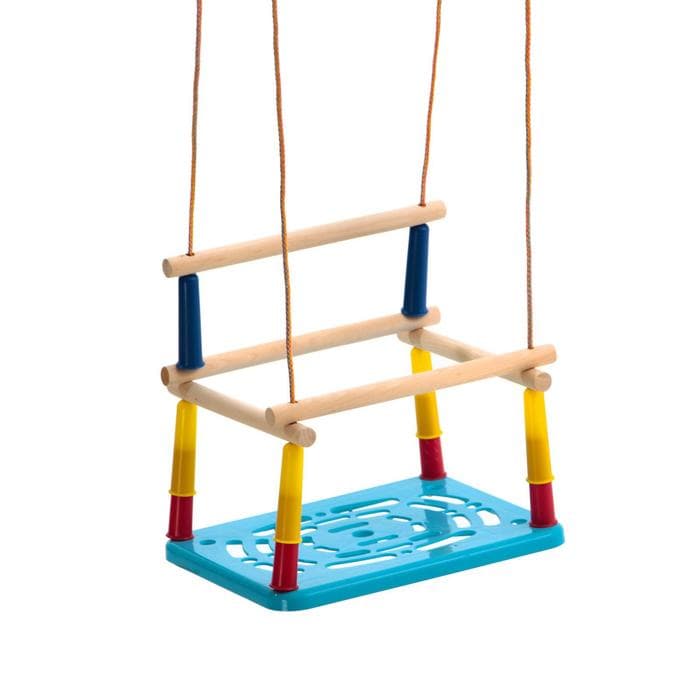 Качели подвесные, пластмассовые, сиденье 33×22 см, цвет МИКС