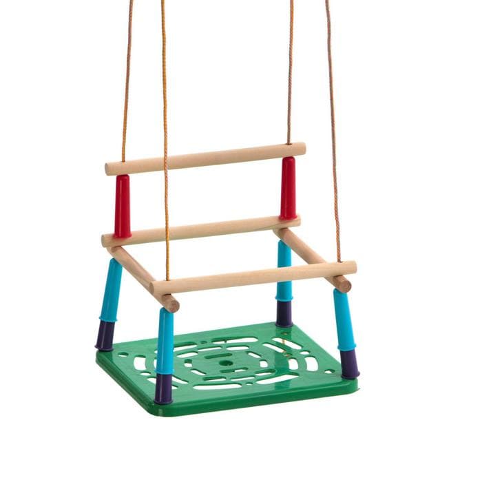 Качели подвесные, пластмассовые, сиденье 33×22 см, цвет МИКС