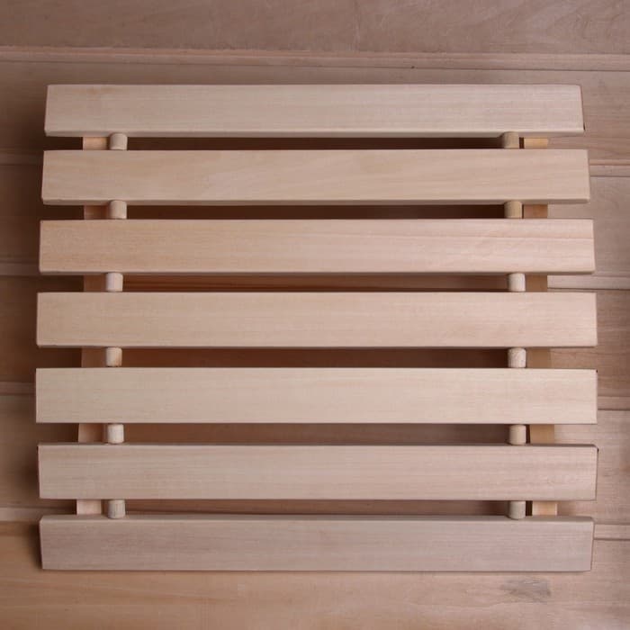 Подголовник для бани и сауны, 31×35×9.5 см, деревянный, анатомический, «Добропаровъ»