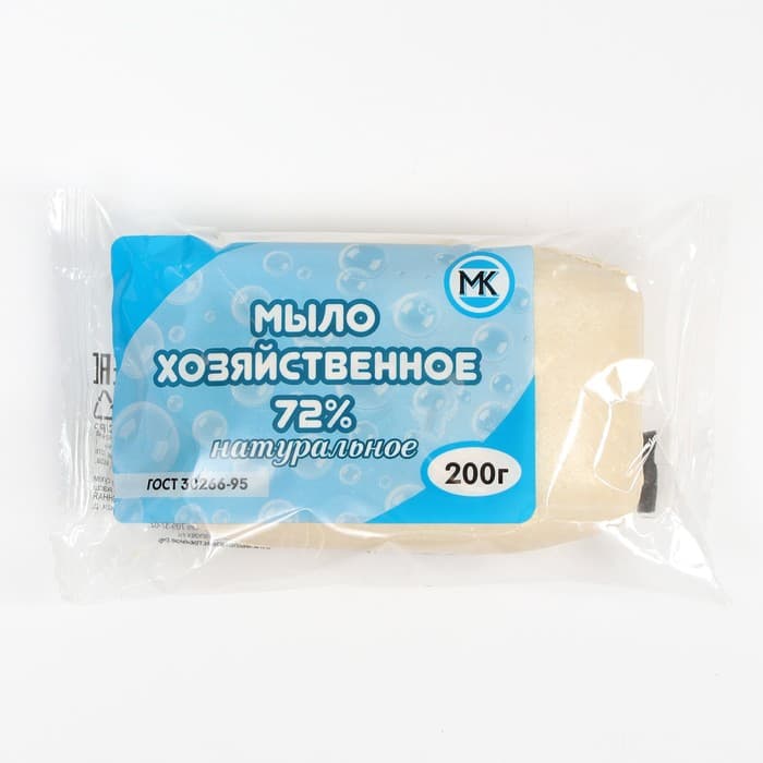 Мыло хозяйственное 72% Микс цветов 200 г/ в п/п пленке с этикеткой