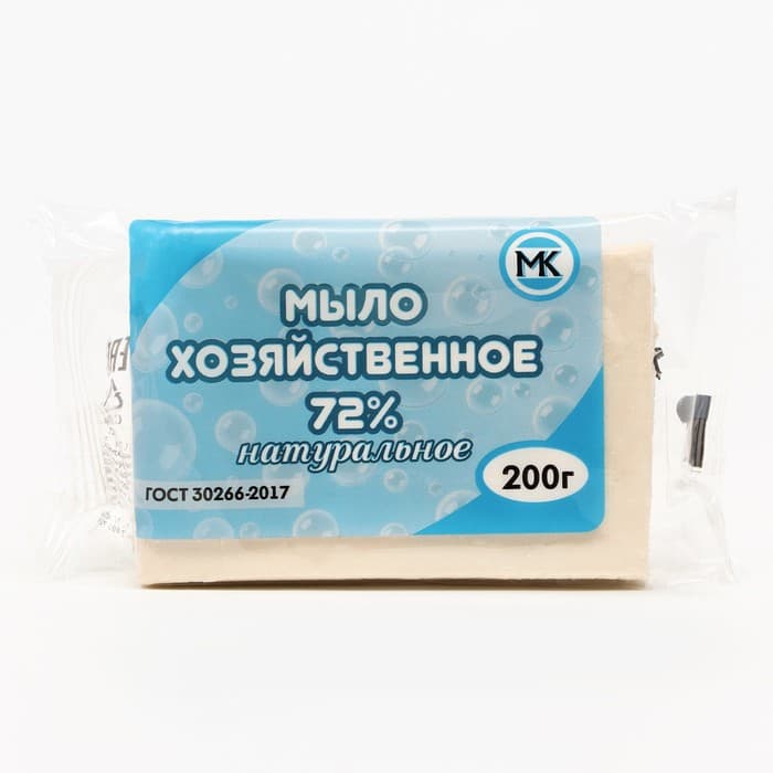 Мыло хозяйственное 72% Микс цветов 200 г/ в п/п пленке с этикеткой
