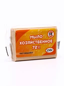 Мыло хозяйственное 72% в полиэтиленовой пленке с этикеткой, 150 г