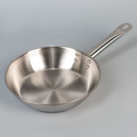 Сковорода Катунь «Общепит», d=24 см, толщина корпуса 0.6 мм, дно 3.5 мм, h=5.5 см, капсульное дно, индукция, нержавеющая сталь, AISI - 201