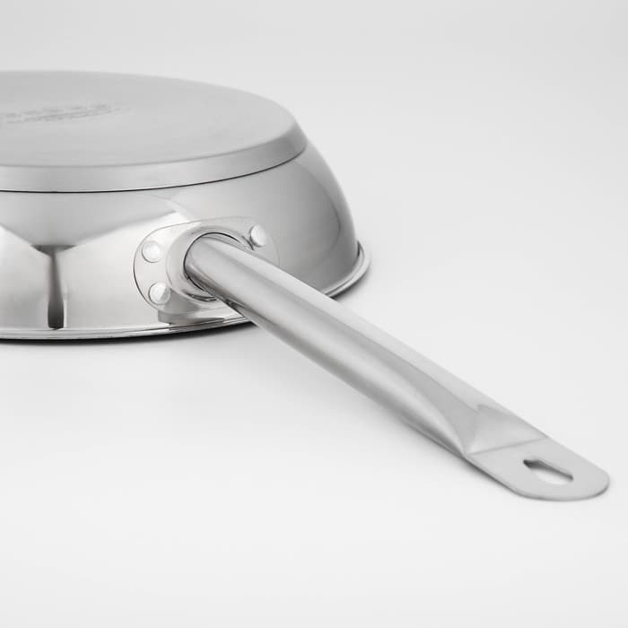 Сковорода Катунь «Общепит», d=26 см, толщина корпуса 0.6 мм, дно 3.5 мм, h=6.8 см, капсульное дно, индукция, нержавеющая сталь, AISI - 201