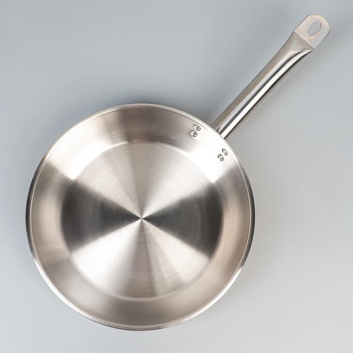 Сковорода Катунь «Общепит», d=28 см, толщина корпуса 0.6 мм, дно 3.5 мм, h=5 см, капсульное дно, индукция, нержавеющая сталь, AISI - 201