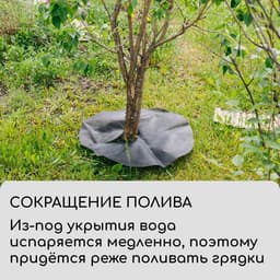 Круг приствольный, d=1.2 м, плотность 60 г/м², спанбонд с УФ-стабилизатором, набор 2 шт., чёрный, Greengo, Эконом 20%