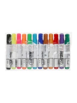 Набор маркеров для магнитно-маркерной доски, 12 цветов, узел 3.0 мм, ширина линии 3.0 мм, водные