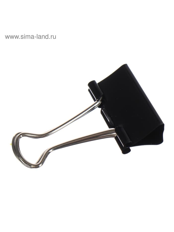 Набор зажимов для бумаг GLOBUS, 25 мм, 12 шт., чёрные