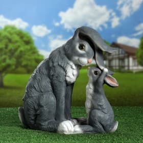Садовая фигура из полистоуна «Зайчиха и зайчонок», 36×34 см