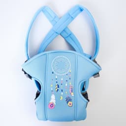 Переноска для малыша «Перья», эргорюкзак, слинг, от 3 до 10 кг, голубой