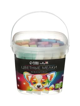 Мелки цветные для асфальта 29 штук Calligrata TOP, брусок