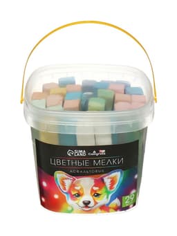 Мелки цветные для асфальта 29 штук Calligrata TOP, брусок