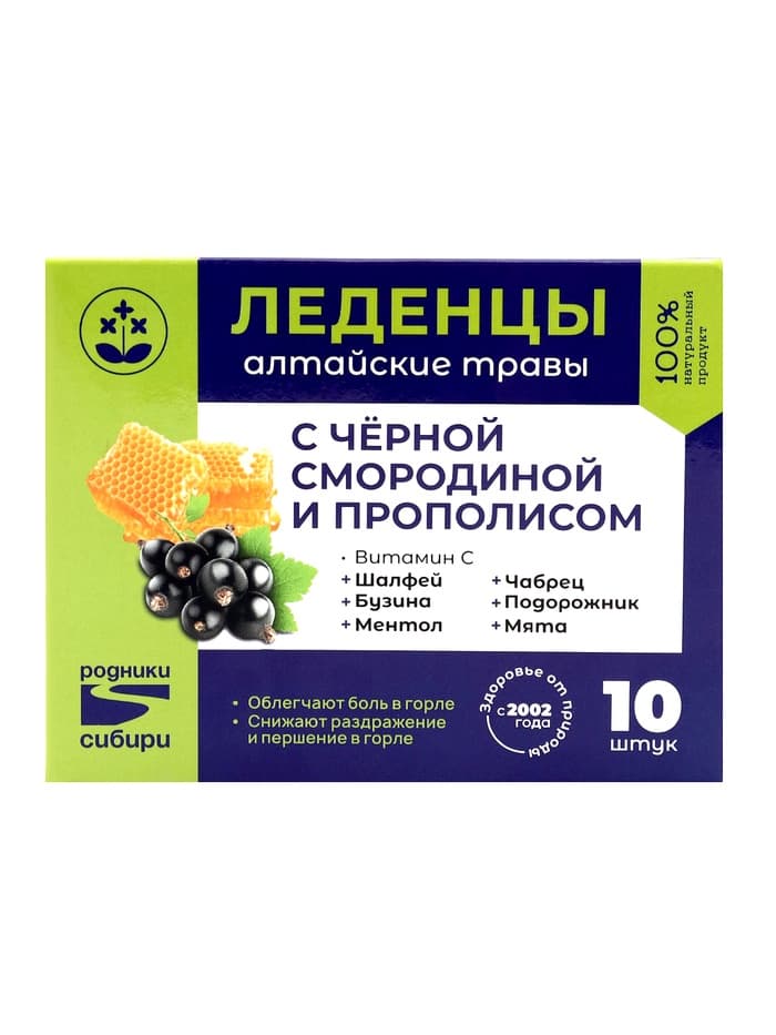 Леденцы с черной смородиной и прополисом