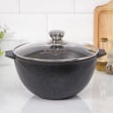 Казан Мечта «Гранит Star», 5 л, литые ручки, антипригарное покрытие, стеклянная крышка, литой алюминий, тёмно-синий