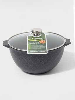 Казан Мечта «Гранит Star», 5 л, литые ручки, антипригарное покрытие, стеклянная крышка, литой алюминий, тёмно-синий