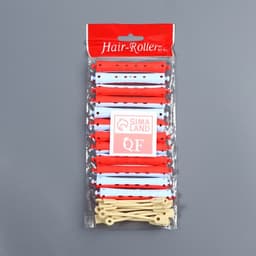 Бигуди «Коклюшки», d=1 см, 9 см, 12 шт., цвет красный/голубой