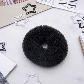 Валик - резинка для создания пучка, 4×7 см, чёрный