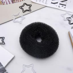 Валик - резинка для создания пучка, 4×7 см, чёрный