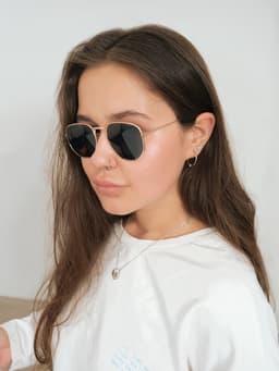 Очки солнцезащитные «OneSun. Круглые», uv 400, линза 4.5×5.5 см, цвет золотой, чёрный