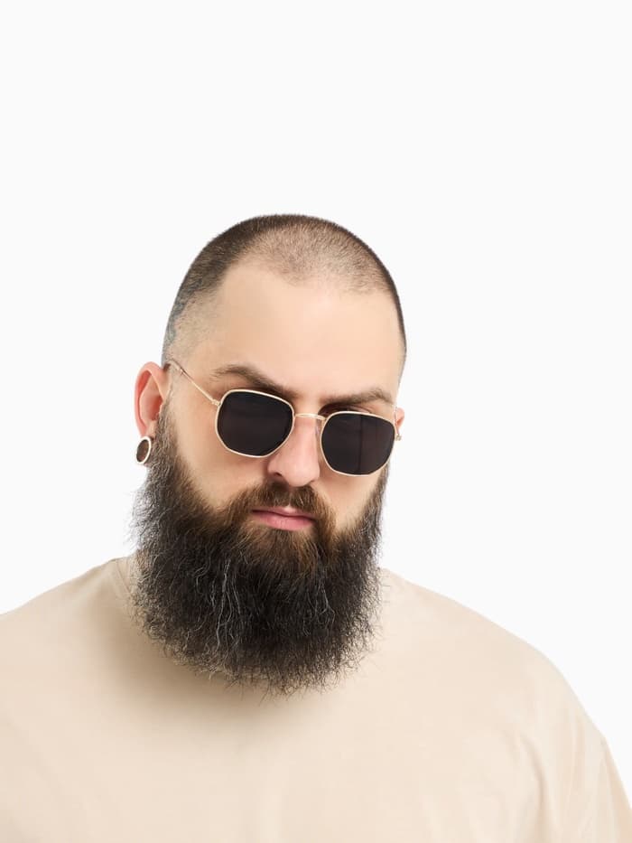 Очки солнцезащитные «OneSun. Круглые», uv 400, линза 4.5×5.5 см, цвет золотой, чёрный