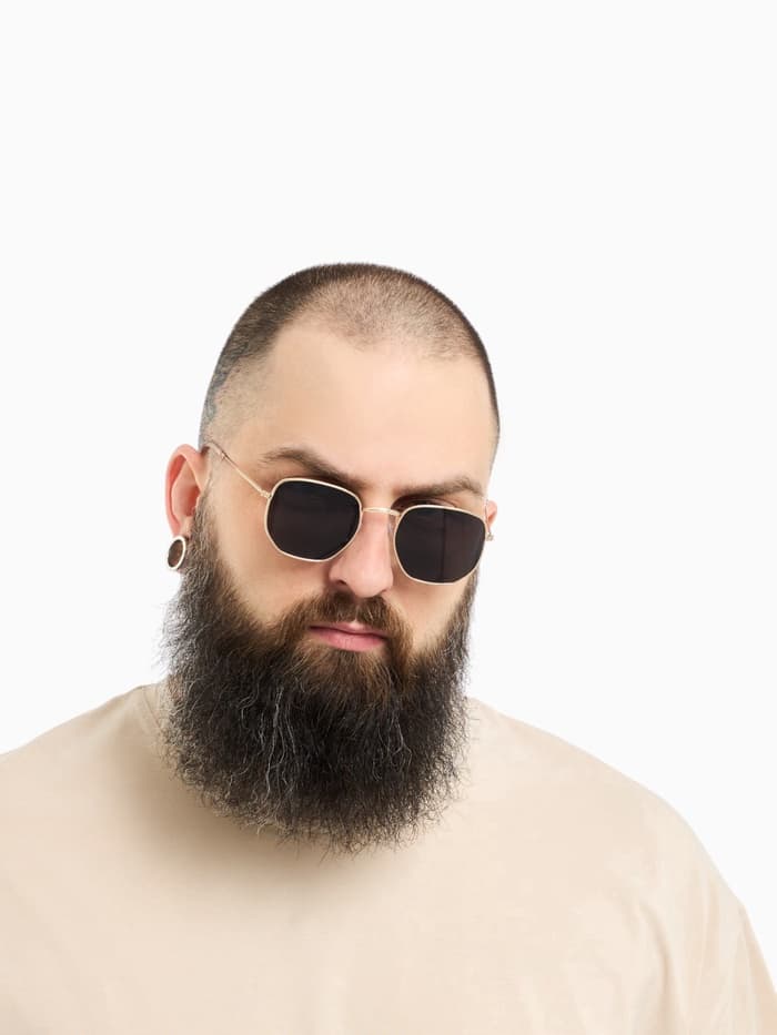 Очки солнцезащитные «OneSun. Круглые», uv 400, линза 4.5×5.5 см, цвет золотой, чёрный