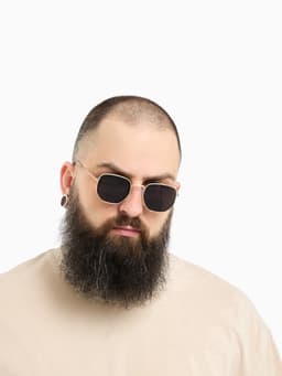 Очки солнцезащитные «OneSun. Круглые», uv 400, линза 4.5×5.5 см, цвет золотой, чёрный