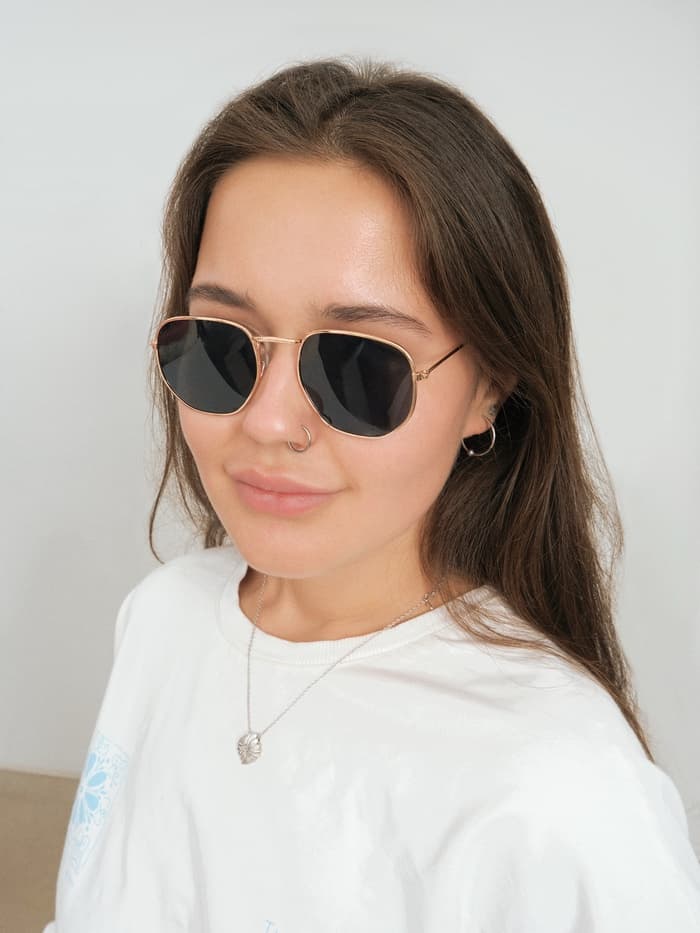 Очки солнцезащитные «OneSun. Круглые», uv 400, линза 4.5×5.5 см, цвет золотой, чёрный