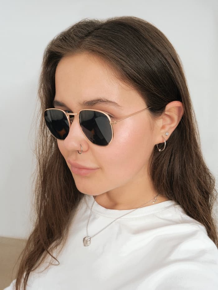 Очки солнцезащитные «OneSun. Круглые», uv 400, линза 4.5×5.5 см, цвет золотой, чёрный