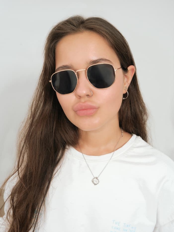 Очки солнцезащитные «OneSun. Круглые», uv 400, линза 4.5×5.5 см, цвет золотой, чёрный