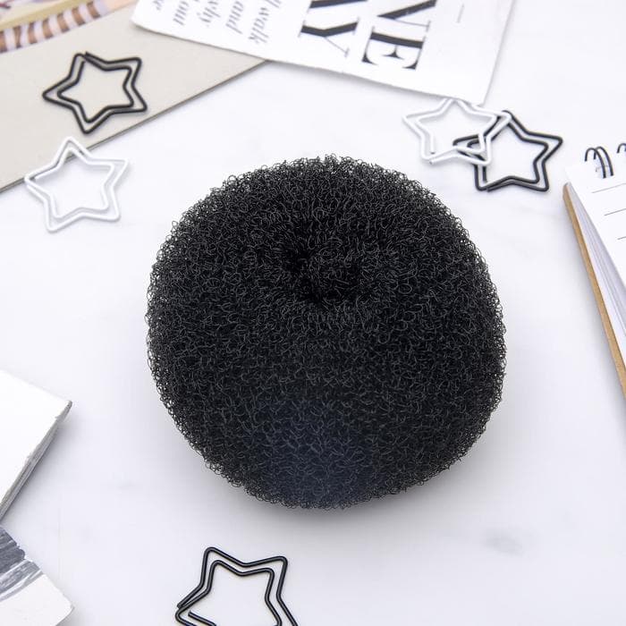 Валик - резинка для создания пучка, 4.5×10 см, чёрный