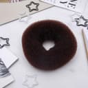 Валик - резинка для создания пучка, 4.5×10 см, коричневый