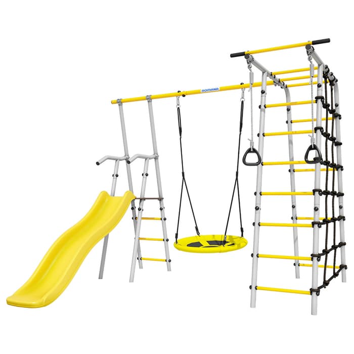 Детский спортивный комплекс уличный «Богатырь», качели гнездо, цвет МИКС
