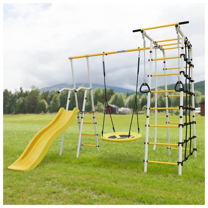 Детский спортивный комплекс уличный «Богатырь», качели гнездо, цвет МИКС