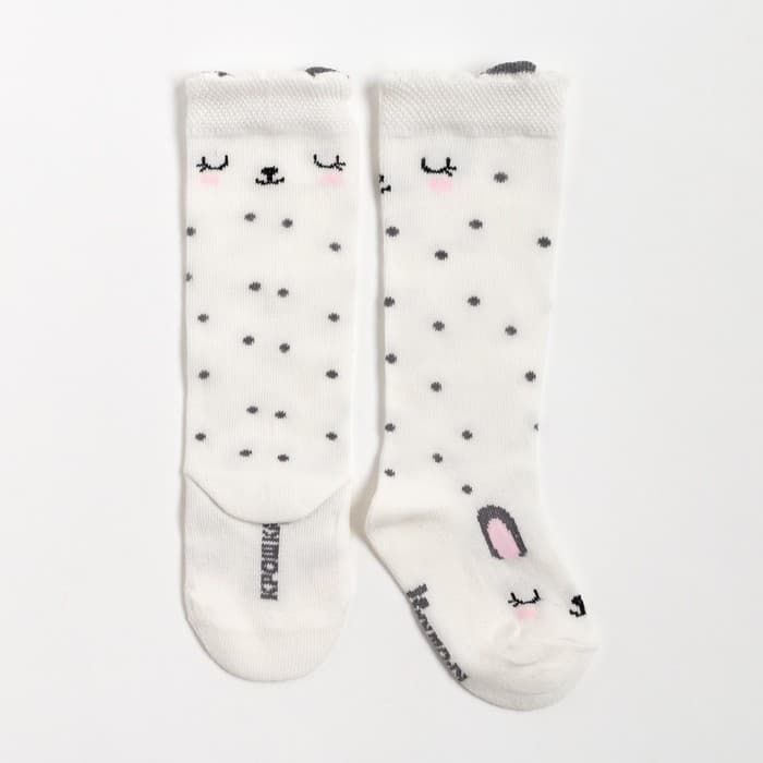 Гольфы для девочки «Крошка Я. Зайка», цвет молочный, размер 8-10 см (6-9 мес.)