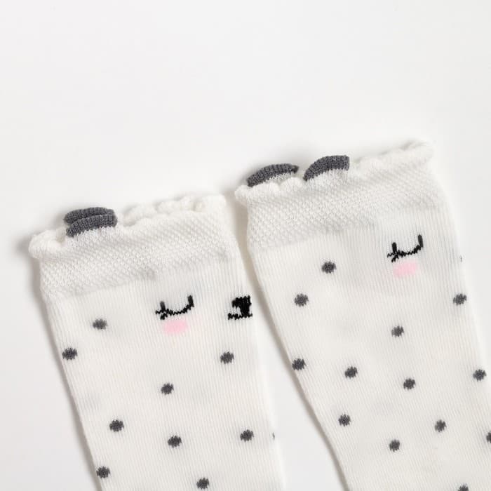 Гольфы для девочки «Крошка Я. Зайка», цвет молочный, размер 8-10 см (6-9 мес.)