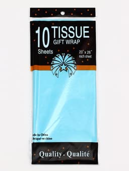 Бумага тишью, двухсторонняя, голубая, 50×65 см