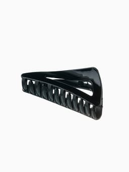 Крабик для волос «Глянец», треугольник, 7 см, чёрный