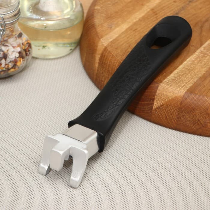 Чапельник держатель для сковородки, алюминий, чёрный