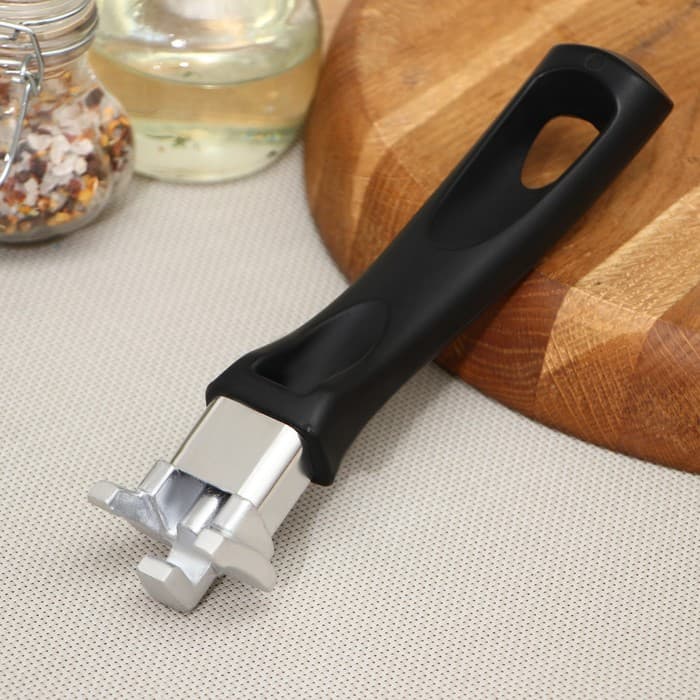 Чапельник держатель для сковородки, алюминий, чёрный