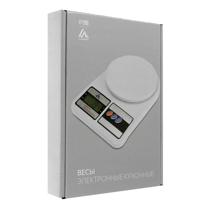 Весы кухонные Luazon LVK-704, электронные, до 7 кг, белые
