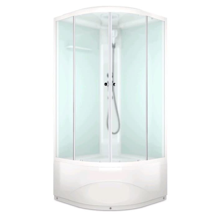 Душевая кабина DOMANI-Spa Delight Slim 99, поддон 45 см, белые стенки, 90×90 см, матовая