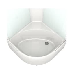 Душевая кабина DOMANI-Spa Delight Slim 99, поддон 45 см, белые стенки, 90×90 см, матовая