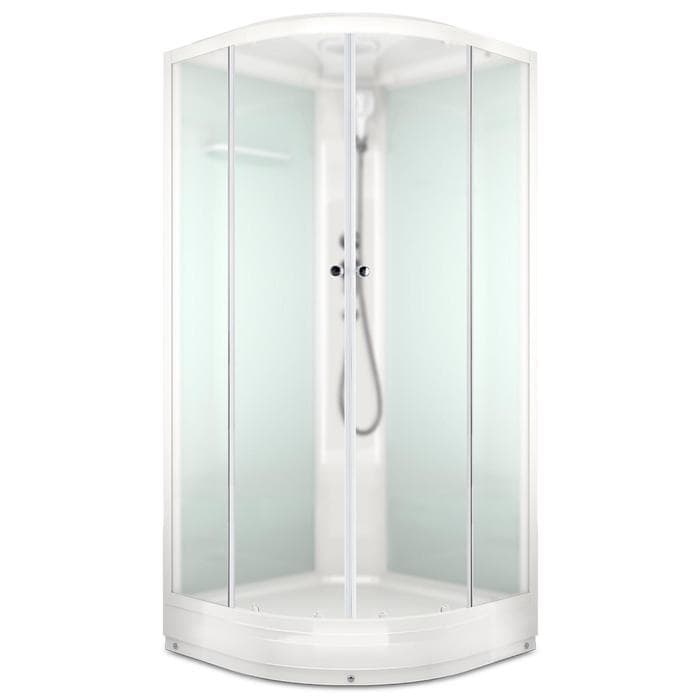 Душевая кабина DOMANI-Spa Delight 88, поддон 15 см, белые стенки, 80×80 см, матовая