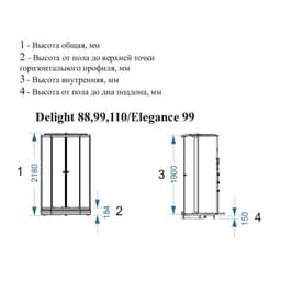 Душевая кабина DOMANI-Spa Delight 88, поддон 15 см, белые стенки, 80×80 см, матовая