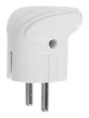 Вилка угловая Smartbuy, 16 А, 250 В, с заземлением, белая