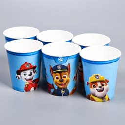 Посуда одноразовая бумажная для праздника «С днем рождения!», на 6 персон, Щенячий патруль