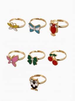 Кольцо «Выбражулька. Бантики и Вишня», эмаль, форма МИКС, цвет МИКС, безразмерное