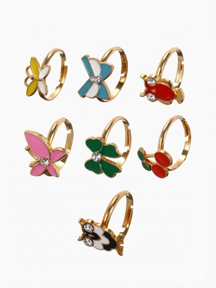 Кольцо «Выбражулька. Бантики и Вишня», эмаль, форма МИКС, цвет МИКС, безразмерное